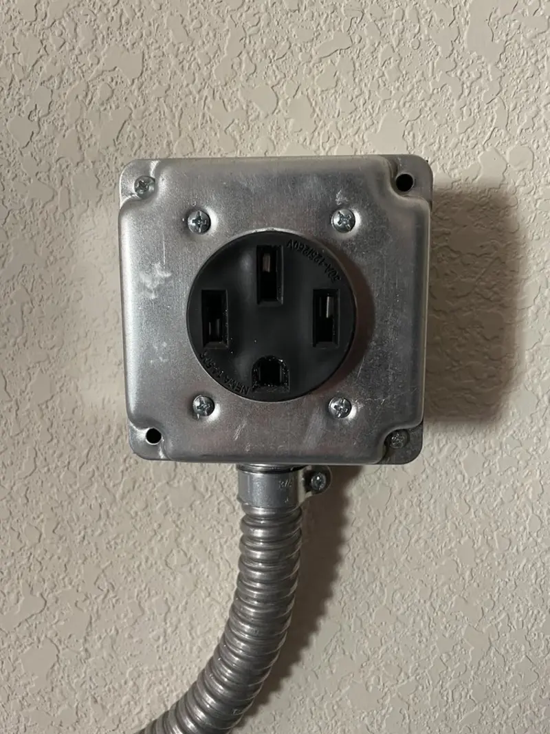 NEMA 14-50 outlet installed for Smart Home Electrical in Bradley