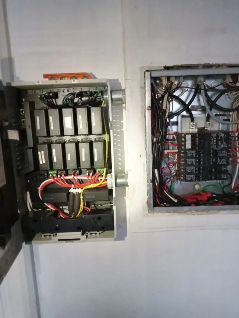 Electrical panel upgrade completed for Security Camera Wiring in Bradley